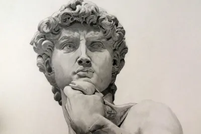 Opera di Michele Bianchi: David matita su carta liscia